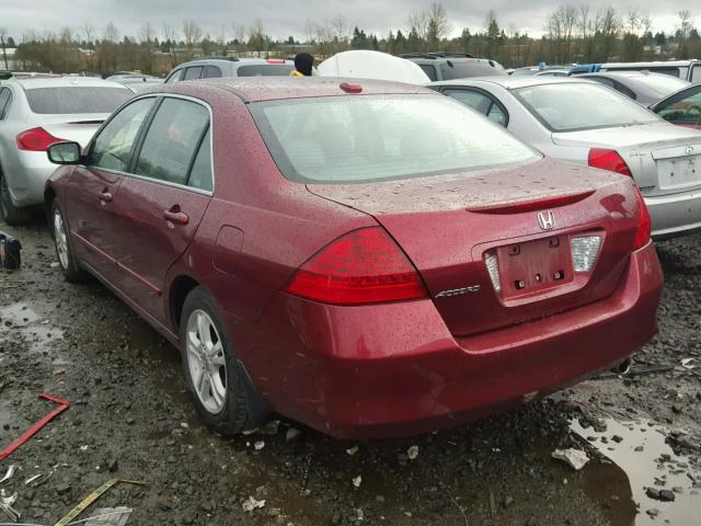 1HGCM56856A066110 - 2006 HONDA ACCORD EX RED photo 3