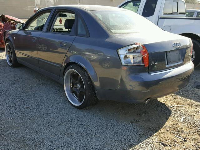 WAUJC68E83A382112 - 2003 AUDI A4 1.8T GRAY photo 3