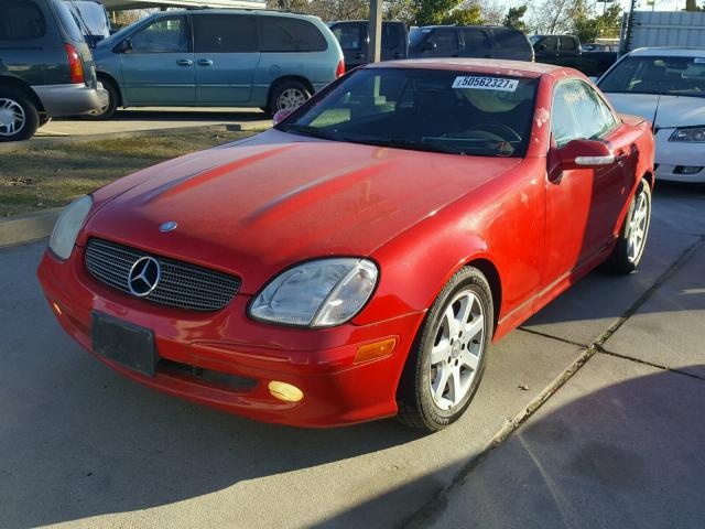 WDBKK49F02F244814 - 2002 MERCEDES-BENZ SLK 230 KO RED photo 2