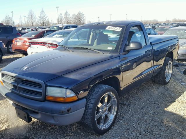 1B7FL26X91S307139 - 2001 DODGE DAKOTA BLUE photo 9