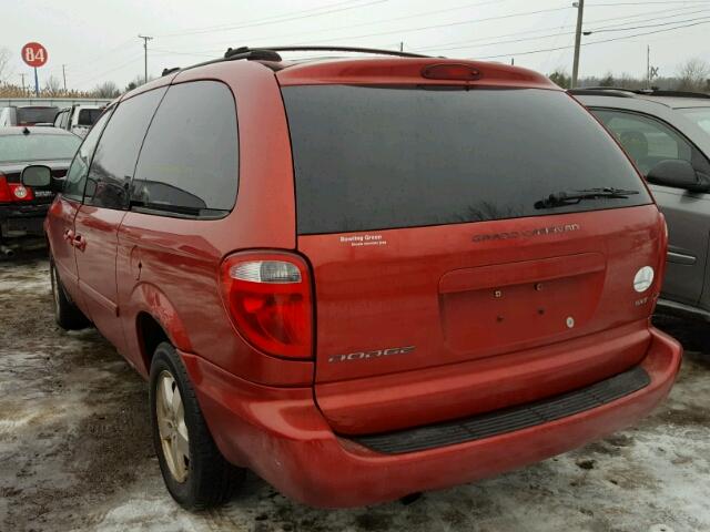 2D4GP44L76R913832 - 2006 DODGE GRAND CARA MAROON photo 3