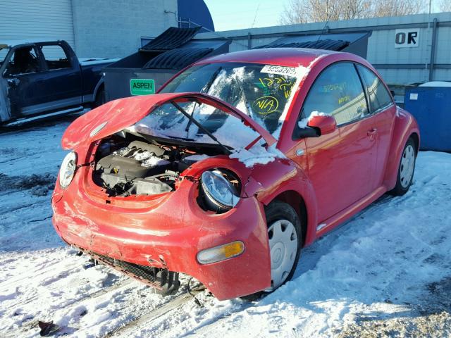 3VWBB21C72M439930 - 2002 VOLKSWAGEN NEW BEETLE RED photo 2