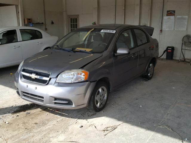 KL1TD5DE9BB218179 - 2011 CHEVROLET AVEO LS GRAY photo 2
