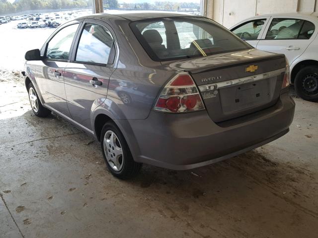 KL1TD5DE9BB218179 - 2011 CHEVROLET AVEO LS GRAY photo 3