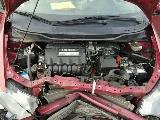 JHMZE2H73AS003078 - 2010 HONDA INSIGHT EX BURGUNDY photo 7