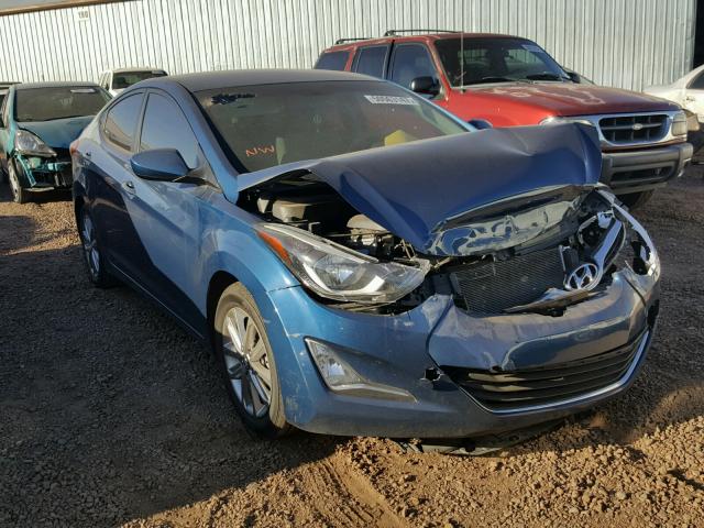 KMHDH4AE6GU481785 - 2016 HYUNDAI ELANTRA SE BLUE photo 1