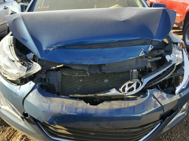 KMHDH4AE6GU481785 - 2016 HYUNDAI ELANTRA SE BLUE photo 9