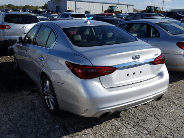 JN1EV7AP7JM364361 - 2018 INFINITI Q50 LUXE GRAY photo 3