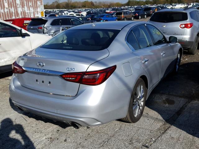 JN1EV7AP7JM364361 - 2018 INFINITI Q50 LUXE GRAY photo 4