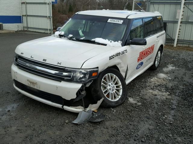 2FMHK6C82DBD36444 - 2013 FORD FLEX SEL WHITE photo 2