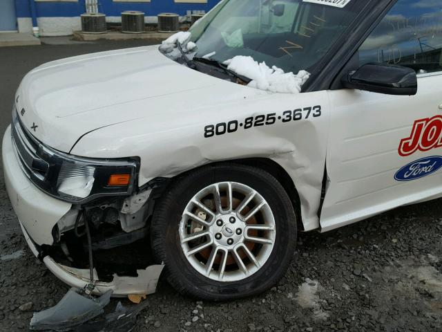 2FMHK6C82DBD36444 - 2013 FORD FLEX SEL WHITE photo 9