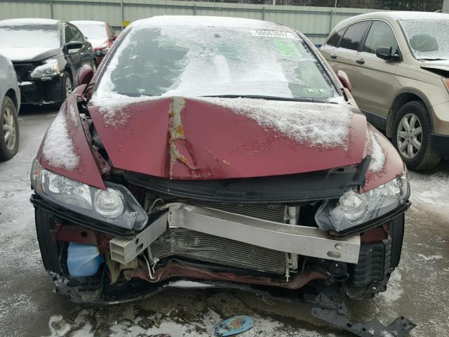 2HGFA1F51AH541346 - 2010 HONDA CIVIC LX MAROON photo 9