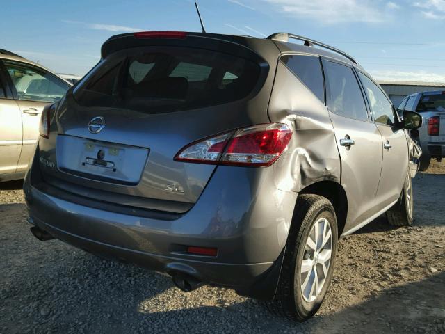 JN8AZ1MU8DW213945 - 2013 NISSAN MURANO S GRAY photo 4