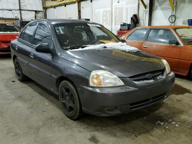 KNADC125246327071 - 2004 KIA RIO GRAY photo 1