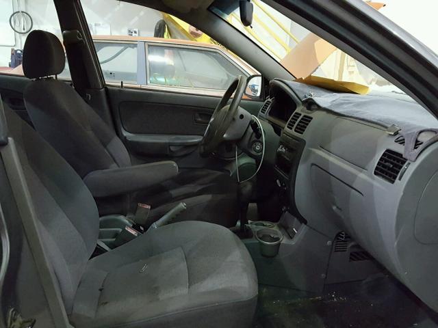 KNADC125246327071 - 2004 KIA RIO GRAY photo 5