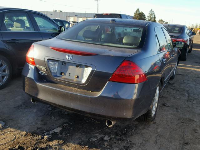 1HGCM66567A070759 - 2007 HONDA ACCORD EX GRAY photo 4