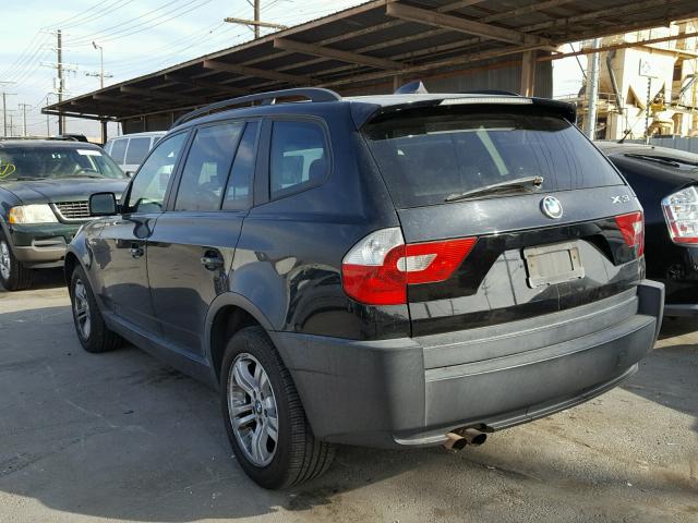 WBXPA93445WD16302 - 2005 BMW X3 3.0I BLACK photo 3