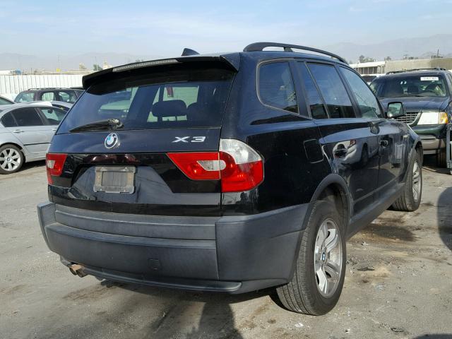 WBXPA93445WD16302 - 2005 BMW X3 3.0I BLACK photo 4
