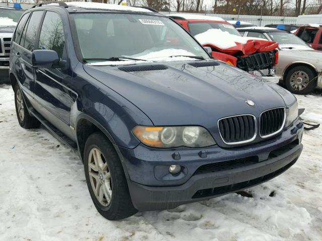 5UXFA13545LU48041 - 2005 BMW X5 3.0I BLUE photo 1