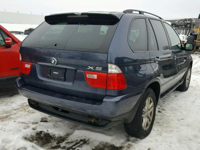 5UXFA13545LU48041 - 2005 BMW X5 3.0I BLUE photo 4