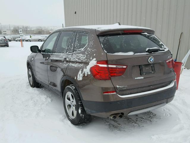 5UXWX5C53CL719772 - 2012 BMW X3 XDRIVE2 GRAY photo 3