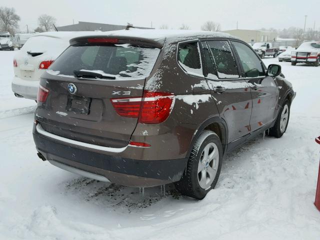 5UXWX5C53CL719772 - 2012 BMW X3 XDRIVE2 GRAY photo 4