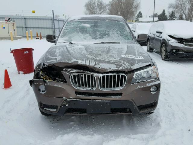 5UXWX5C53CL719772 - 2012 BMW X3 XDRIVE2 GRAY photo 9