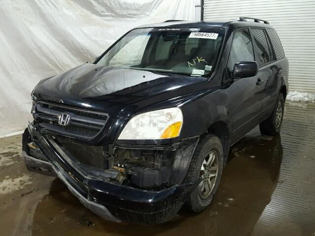 5FNYF18515B049403 - 2005 HONDA PILOT EXL BLACK photo 2