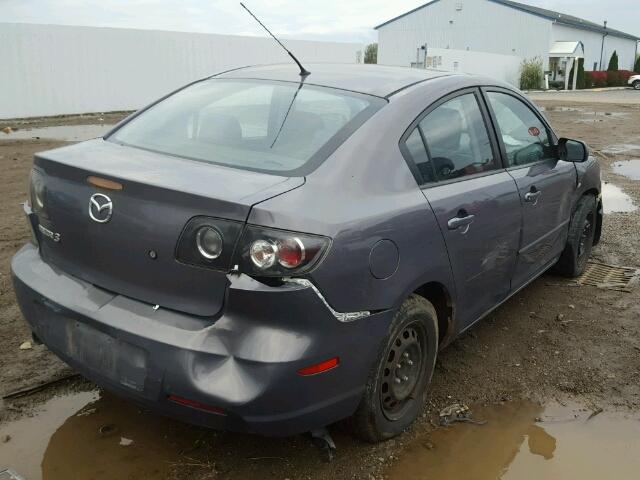 JM1BK32F771653094 - 2007 MAZDA 3 I GRAY photo 4