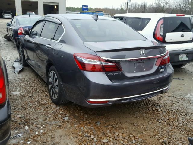 JHMCR6F36HC003226 - 2017 HONDA ACCORD HYB GRAY photo 3