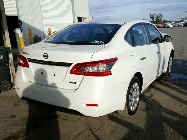 3N1AB7AP7EY279272 - 2014 NISSAN SENTRA S WHITE photo 4