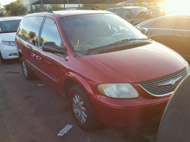 2C8GP74L61R295425 - 2001 CHRYSLER TOWN & COU RED photo 1