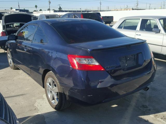 2HGFG12649H529202 - 2009 HONDA CIVIC LX BLUE photo 3