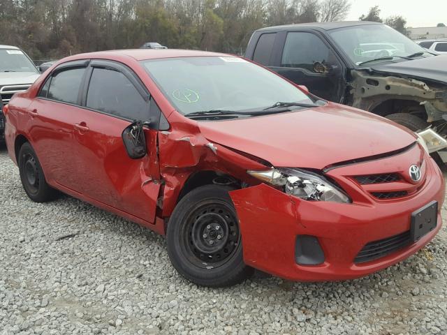 2T1BU4EE2BC544758 - 2011 TOYOTA COROLLA BA RED photo 1