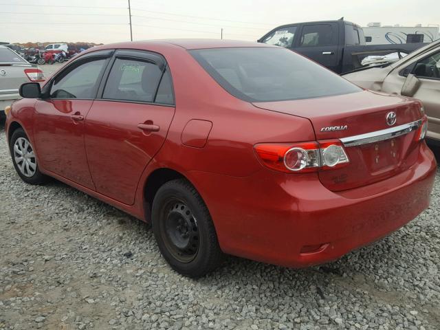 2T1BU4EE2BC544758 - 2011 TOYOTA COROLLA BA RED photo 3