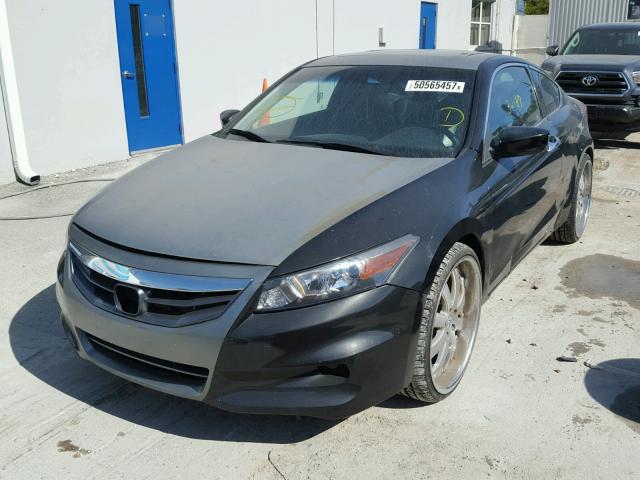 1HGCS2B82CA010695 - 2012 HONDA ACCORD EXL BLACK photo 2