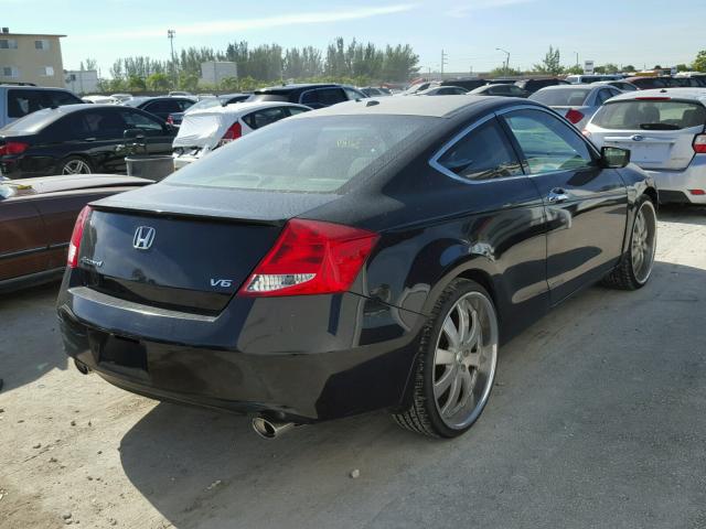 1HGCS2B82CA010695 - 2012 HONDA ACCORD EXL BLACK photo 4