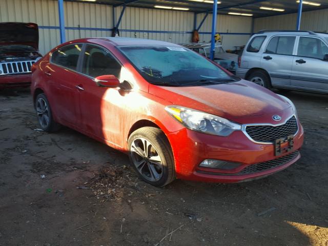 KNAFZ4A80E5198808 - 2014 KIA FORTE EX RED photo 1