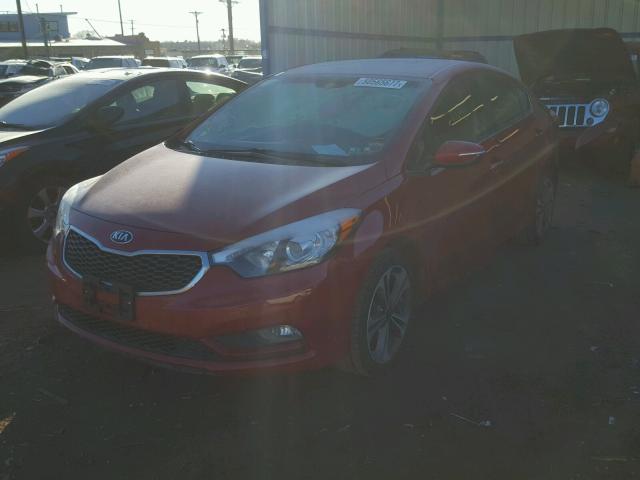 KNAFZ4A80E5198808 - 2014 KIA FORTE EX RED photo 2