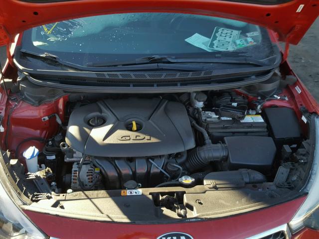 KNAFZ4A80E5198808 - 2014 KIA FORTE EX RED photo 7