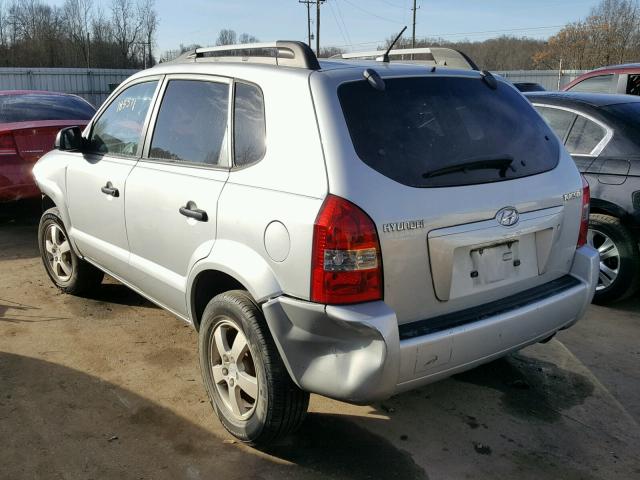 KM8JM12B57U606809 - 2007 HYUNDAI TUCSON GLS SILVER photo 3