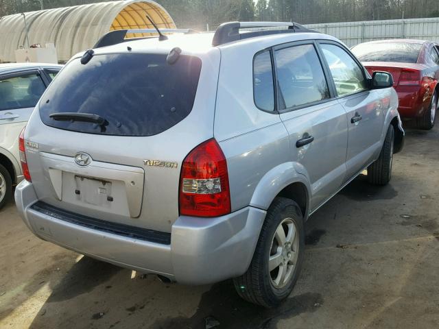 KM8JM12B57U606809 - 2007 HYUNDAI TUCSON GLS SILVER photo 4