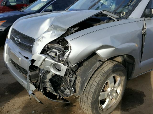 KM8JM12B57U606809 - 2007 HYUNDAI TUCSON GLS SILVER photo 9