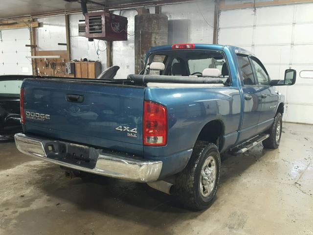 3D7KU28C34G236544 - 2004 DODGE RAM 2500 S BLUE photo 4