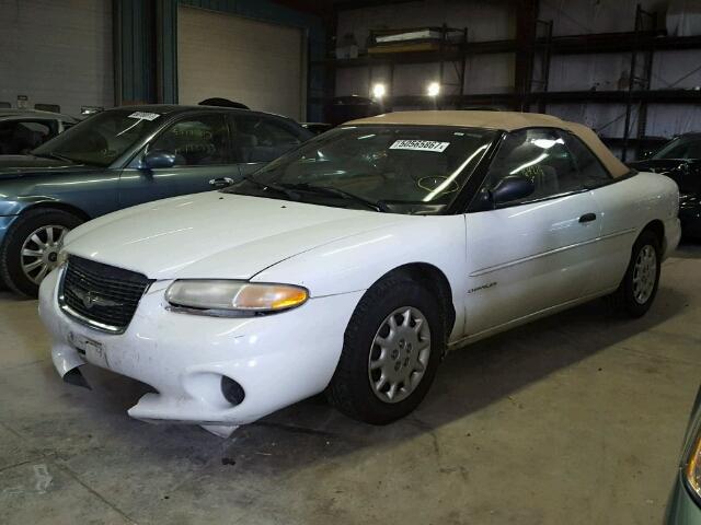 3C3EL45H6YT285888 - 2000 CHRYSLER SEBRING JX WHITE photo 2