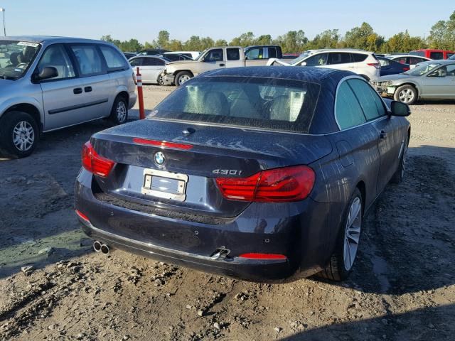 WBA4Z1C50JEC71293 - 2018 BMW 430I BLUE photo 4