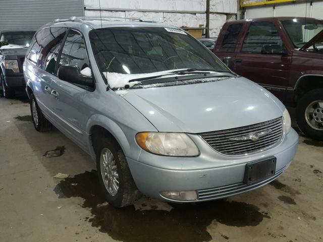 2C8GP64L41R156503 - 2001 CHRYSLER TOWN & COU BLUE photo 1