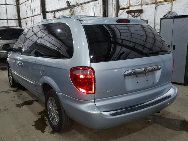 2C8GP64L41R156503 - 2001 CHRYSLER TOWN & COU BLUE photo 3