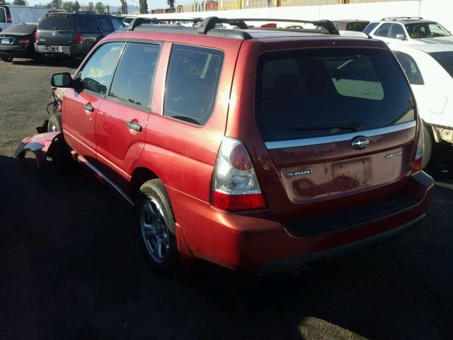 JF1SG63637H701589 - 2007 SUBARU FORESTER 2 BURGUNDY photo 3