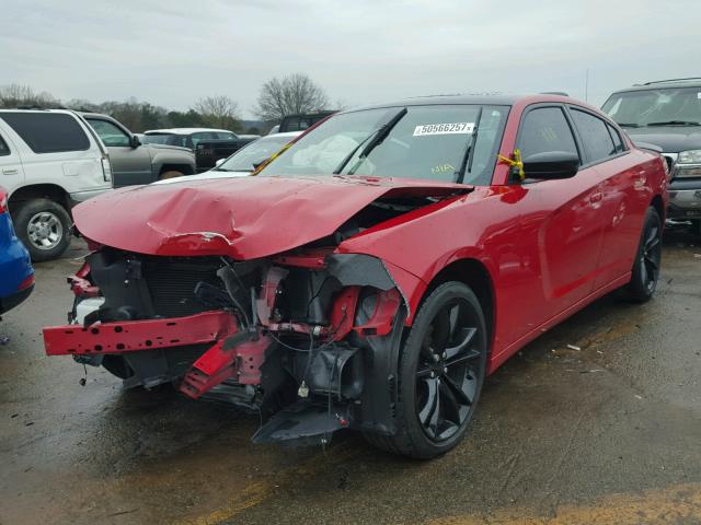 2C3CDXHG5GH126487 - 2016 DODGE CHARGER SX RED photo 2